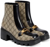 Thumbnail for your product : Gucci GG Supreme and leather ankle boots
