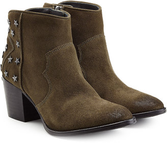 Zadig & Voltaire Embellished Suede Ankle Boots