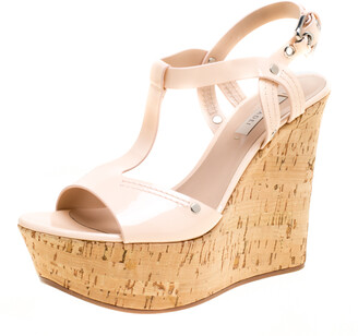 pale pink wedge sandals