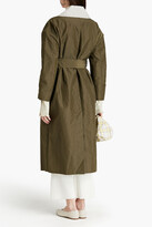 Thumbnail for your product : Rodebjer Madga belted two-tone linen-blend trench coat