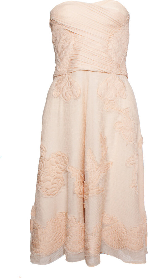 Christian Lacroix Strapless nude colored dress