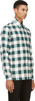 Thumbnail for your product : Lanvin White & Green Plaid Flannel Shirt