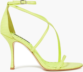 fluorescent yellow sandals