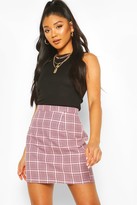 Thumbnail for your product : boohoo Pastel Check A Line Mini Skirt