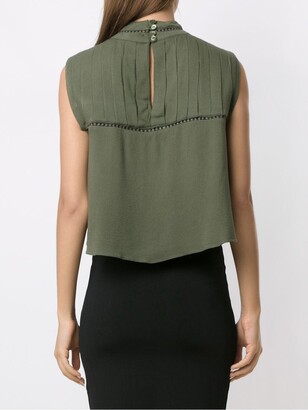 Olympiah Hagia high neck cropped top