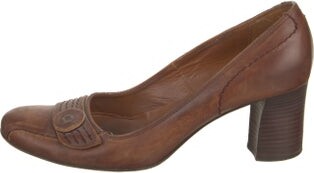 Alberto Fermani Leather Pumps Brown Round-Toes Unfortunately, due to restrictions, this item may not be eligible for shipping in all areas. | Alberto Fermani Leather Pumps in Brown, Women's IT 38 | 8