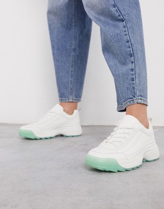 fiyah chunky trainer white