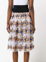 Thumbnail for your product : Christopher Kane midi glitter flower skirt