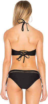 Ella Moss Juliet Solids Lace Up Back Bikini Top