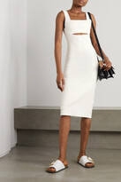 Thumbnail for your product : Victoria Beckham Cutout Stretch-knit Midi Dress - White