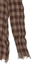 Thumbnail for your product : Brunello Cucinelli Check Linen Scarf