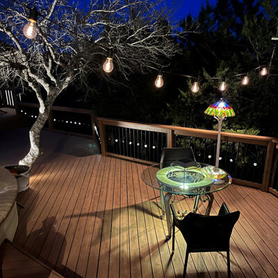 Deck Impressions Black Solar Powered Integrated LED Deck Light