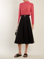 Thumbnail for your product : Valentino High-neck Chantilly-lace Blouse - Pink