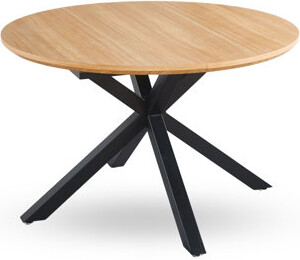 39F inc Modern Walnut Restaurant Table, Extensible MDF Top with Metal Legs