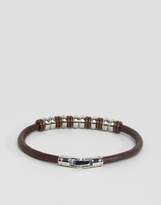 Thumbnail for your product : Seven London Brown Bead & Leather Bracelet