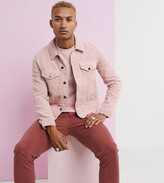 Thumbnail for your product : ASOS DESIGN cord western jacket in pink