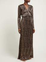 Thumbnail for your product : Melissa Odabash Look 3 Metallic Leopard-print Wrap Maxi Dress - Womens - Leopard
