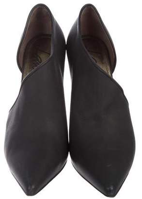 Lanvin Leather Cutout Booties