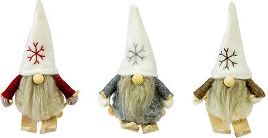 Northlight Skiing Gnomes 3-pc. Christmas Ornament