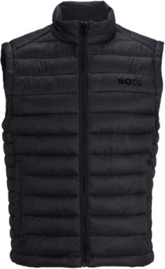 BOSS - Packable gilet with tonal logo