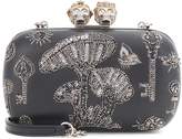 Thumbnail for your product : Alexander McQueen Queen and King embroidered box clutch