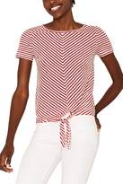 Thumbnail for your product : Oasis Chevron Stripe Tie Front Tee