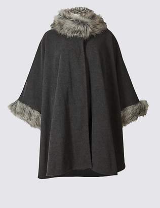 M&S Collection Faux Fur Fleece Wrap