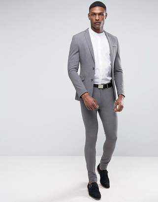 ASOS Design TALL Super Skinny Suit Jacket In Grey