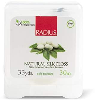 Radius Natural Biodegradable Silk Floss, Soft and Smooth for Total Tooth and Gum Protection (33 Yrd)