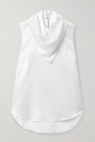 Thumbnail for your product : Adam Lippes Draped Silk-charmeuse Blouse - Ivory