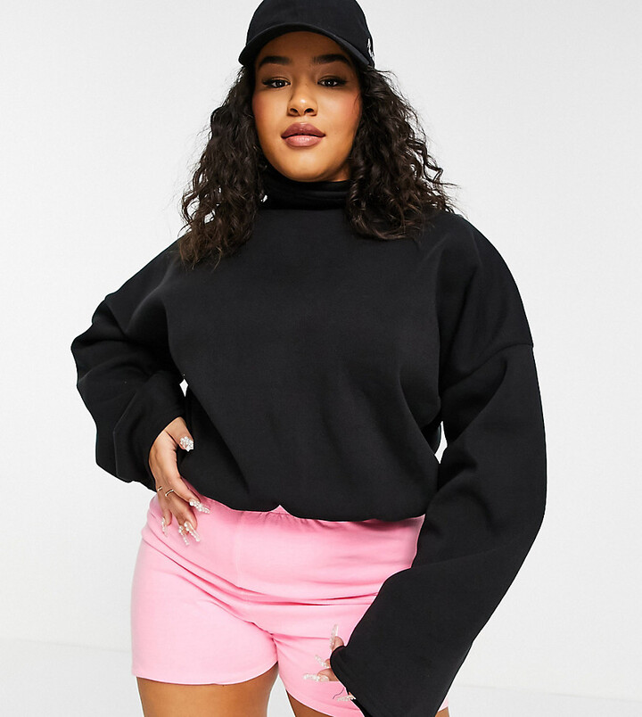 high neck sweatshirt women's