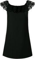 Miu Miu - robe courte à encolure ronde - women - coton/Polyester/Viscose - 42