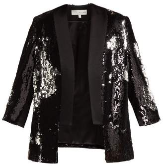 Galvan - Salar Sequin Embellished Jacket - Womens - Black Silver