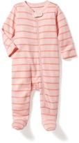 Thumbnail for your product : Old Navy Footed Zip-Front One-Piece for Baby