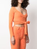 Thumbnail for your product : MAISIE WILEN Knitted Wrap Crop Top
