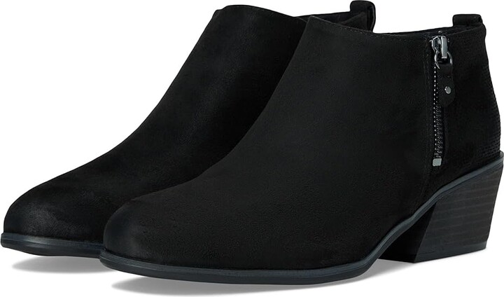 Dr. Scholl's Lainey Western Short Women's Boots Cowboy Women's Boots Black : 10 M Textile