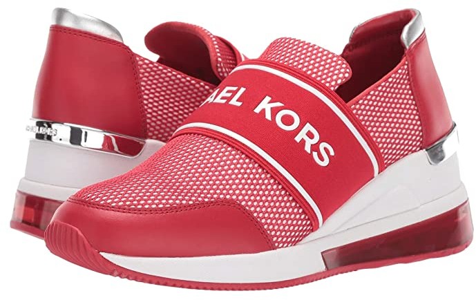 red michael kors trainers