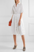 Thumbnail for your product : Kenzo Embellished Cotton-poplin Shirt Dress - White