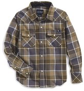 Thumbnail for your product : Lucky Brand 'Moto Float' Woven Flannel Shirt (Toddler Boys & Little Boys)