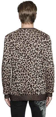 Just Cavalli Leopard Viscose & Cotton Knit Sweater