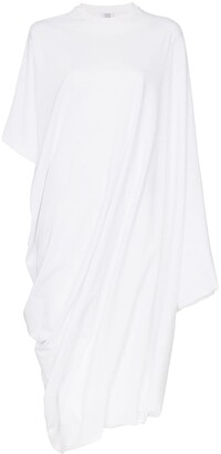 Vetements Oversized Draped Asymmetric Cotton Dress
