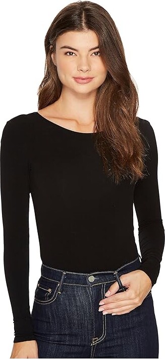 Commando Ballet Body Scoop-Back Bodysuit KT022 Women's Jumpsuit & Rompers One Piece Black, Cotton/Nylon