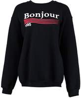 Thumbnail for your product : boohoo Bonjour 1995 Slogan Sweatshirt