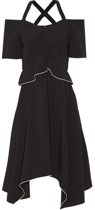 Proenza Schouler Cold-shoulder Crepe Dress - Black