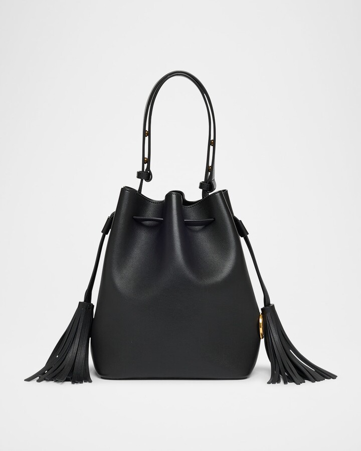 Valentino Garavani So Seau Tassel Leather Bucket Bag