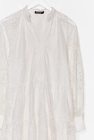 Thumbnail for your product : Nasty Gal Womens Laces to Be Tiered Mini Dress - White - 6