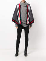 Thumbnail for your product : Antonia Zander shawl with geometric print trim