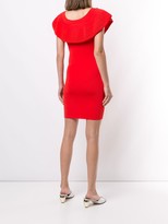 Thumbnail for your product : Paule Ka Ruffled Neck Fitted Dress
