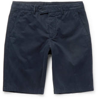Aspesi Washed Cotton-twill Shorts