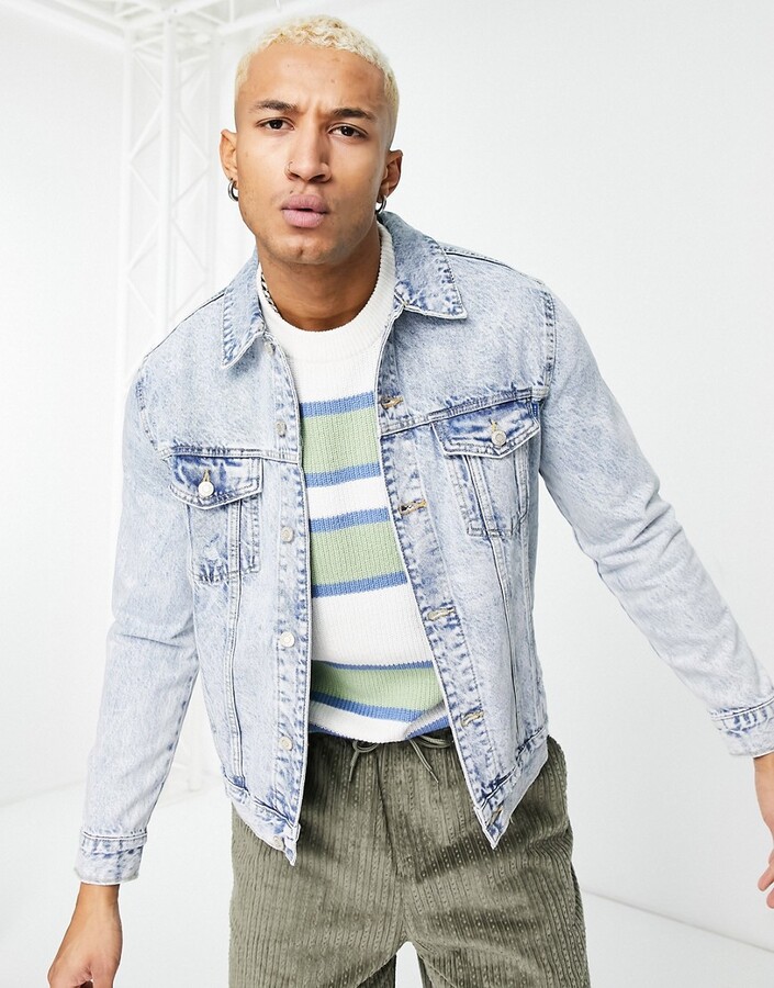 bershka denim jacket mens